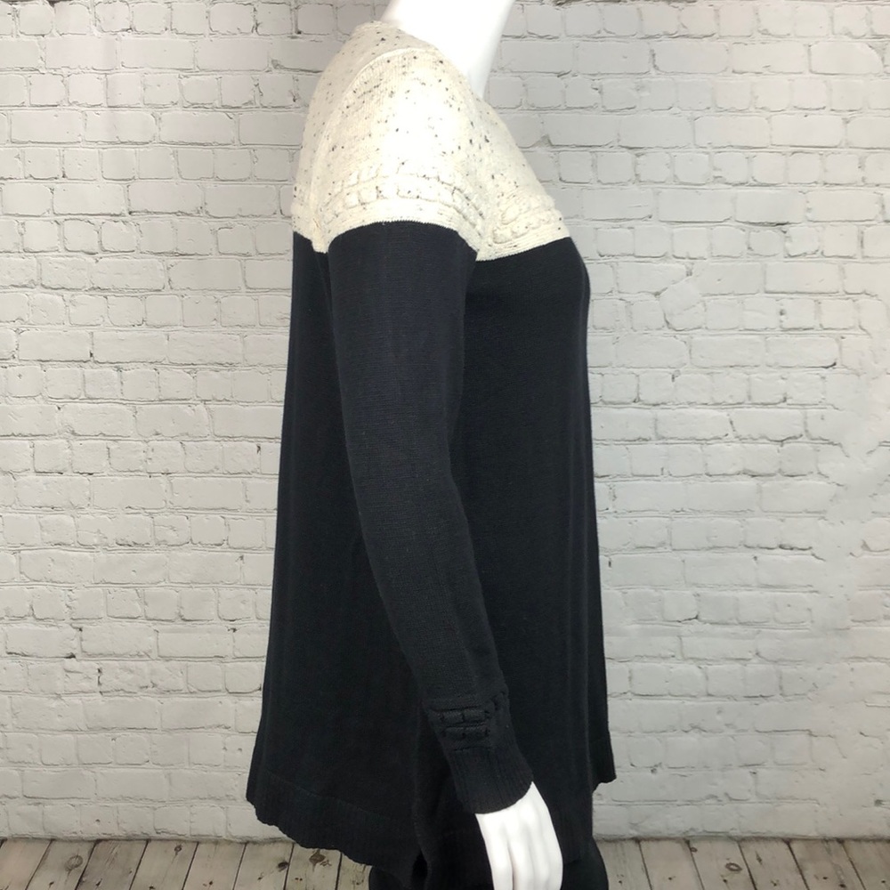 Charter Club Black Cream Crewneck Sweater Size 2X - Picture 4 of 5